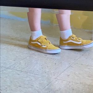 Yellow vans with straps